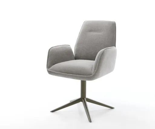 Jídelní židle Zoa-Flex strukturovaná látka Měkký šedá křížová