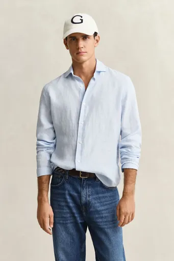KOŠILE GANT REG LINEN SHIRT SKY BLUE