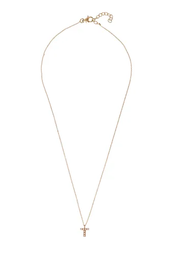 Alisia Pozlacený náhrdelník se Swarovski perličkami "T" AL4258.01.920