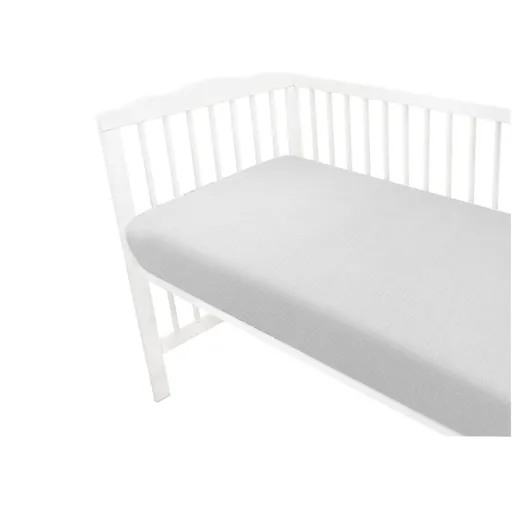 Baby Nellys Mušelínové prostěradlo do postýlky 60 x 120 NATURE double - šedé