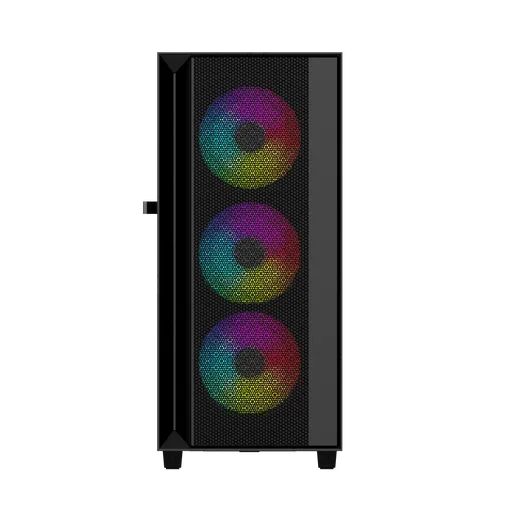 Gembird Fornax 4000 ARGB/Midi Tower/Transpar./Černá