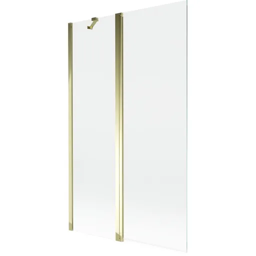 MEXEN MIST vanová zástěna 110x150 cm 6mm f+s, zlatá, čirá 8A9-110-011-50-00