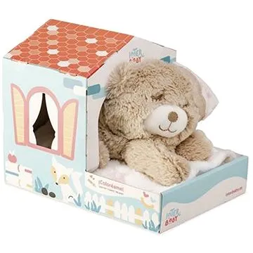 INTERBABY Deka hvězda s medvídkem v domečku růžová (8435440393658)