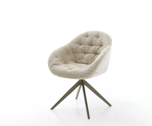 Jídelní židle Gaio-Flex látka Měkký béžová křížová podnož