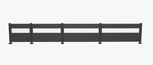 Biohort Zástěna na ochranu soukromí akryl 90 cm (tmavě šedá metalíza) - různé délky délka 150 cm