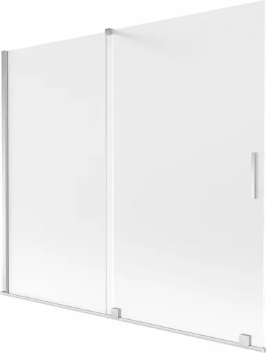 MEXEN/S Velar dvoukřídlá posuvná vanová zástěna 180 x 150, dekor, chrom 896-180-000-31-01