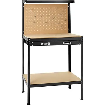 Dílenský stůl se zásuvkami s děrovanou stěnou 81 × 41 × 145 cm (402749)