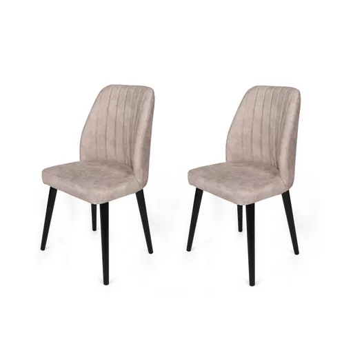 Sada jídelních židlí Alfa Cream and Black, 2 ks