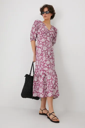 Šaty s příměsí lnu Medicine