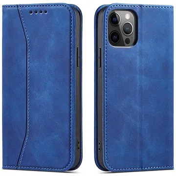Magnet Fancy knížkové kožené pouzdro na iPhone 12 Pro Max, modré (HUR249475)