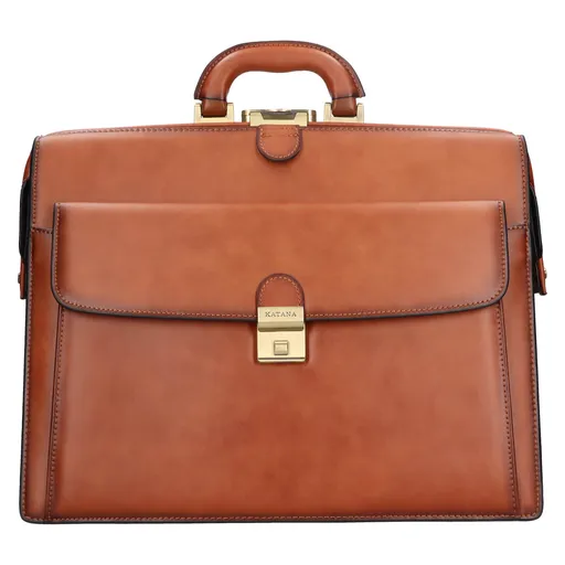 Kožená pánská aktovka Katana Monet - koňak