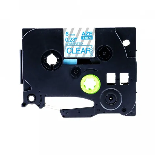 Kompatibilní páska s Brother TZ-113 / TZe-113, 6mm x 8m, modrý tisk / průhledný podklad