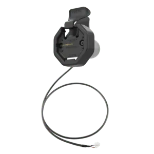 RAM Mounts GDS Uni-Conn Powered Snap-In Dock with Key-Locking (Left) - 2-Hole AMPS Pattern - USB-C Connector - Screw Set