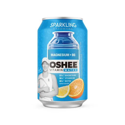OSHEE Vitamínová perlivá voda Magnesium+B6 citron–pomeranč 330 ml