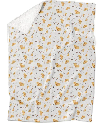 Deka Znamení watercolor Býk (21.4. - 21.5.) (Podšití beránkem: ANO)