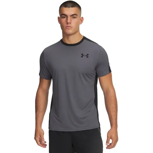 Under Armour HEATGEAR WORDMARK Pánské sportovní tričko, tmavě šedá, velikost