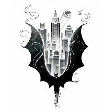 Zuty - Batman v černobílé, 40×50 cm (HRAwlmal63nad)