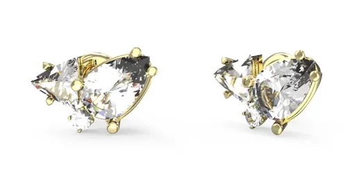 Guess Pozlacené náušnice s krystaly Wonderlights JUBE04415JWYGT/U