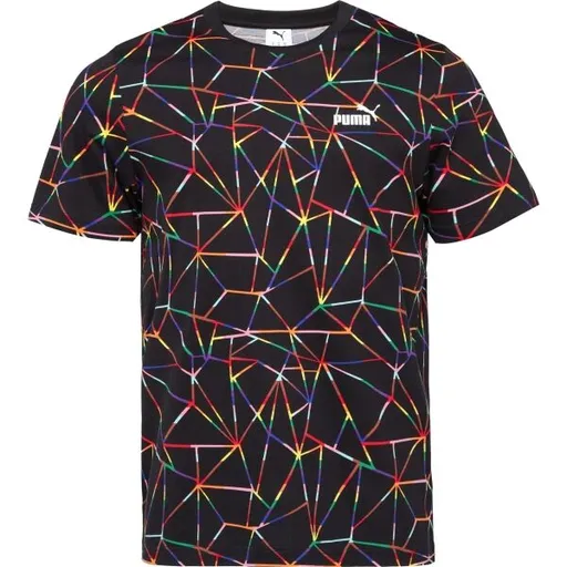 Puma LOVE UNITED AOP TEE Pánské triko, černá, velikost