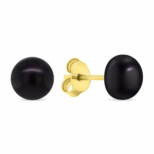 Brilio Silver Luxusní pozlacené náušnice pecky s pravými perlami EA585YBC 0,5 cm