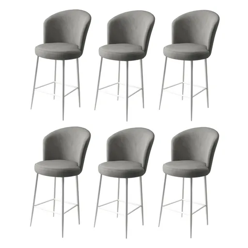 Sada barových židlí Fora Grey and White, 6 ks, 6 ks