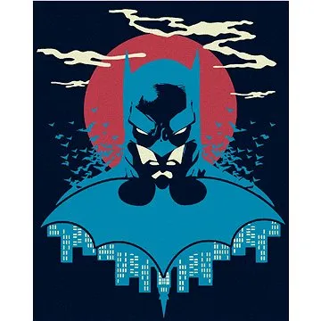 Zuty - Batman v modré a červené, 40×50 cm (HRAwlmal69nad)