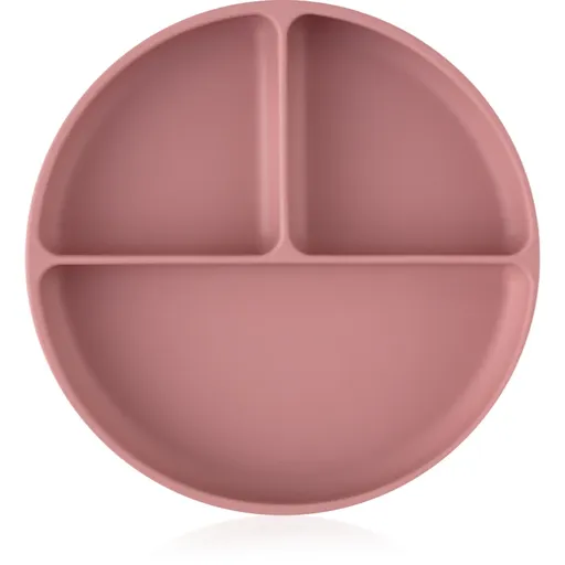 Petite&Mars Take&Match 6m+ dělený talíř kulatý Dusty Rose 1 ks