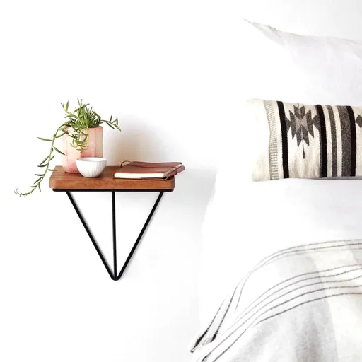 Dekorativní dřevěná nástěnná police Wr037