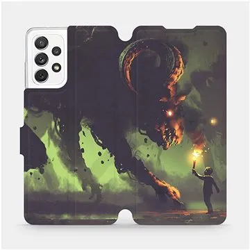 Flipové pouzdro na mobil Samsung Galaxy A72 - VA08P Příšera a kluk s pochodní (5903516638697)