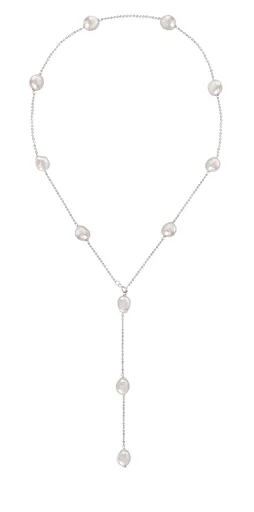 JwL Luxury Pearls Variabilní stříbrný náhrdelník s pravými barokními perlami JL0708