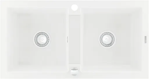 MEXEN Mario granitový dřez dvě mísy 820x436 mm, bílá 6504822000-20