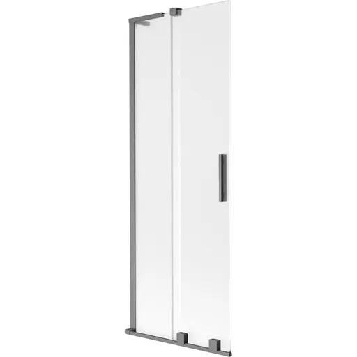 MEXEN/S Velar L dvoukřídlá posuvná vanová zástěna 70 x 150, dekor, grafit kartáčovaná 896-070-003-31-66