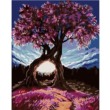 Diamondi - Diamantové malování - ROMANTICKÉ STROMY, 40x50 cm, Vypnuté plátno na rám (601894B)