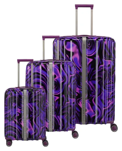 Sada cestovních kufrů Travelite Lascana Edition S,M,L Purple Swirl