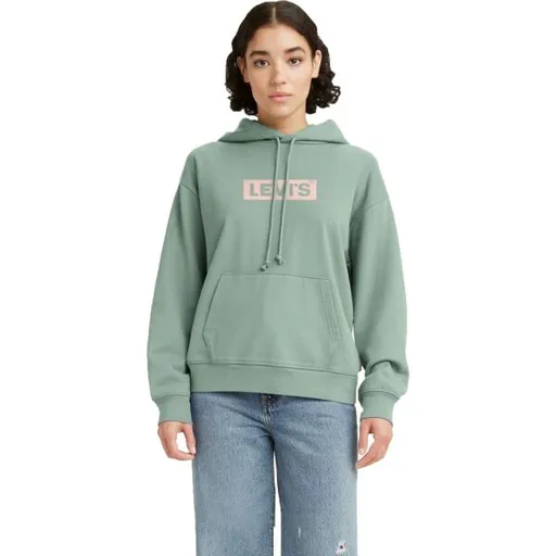 Levi's® GRAPHIC STANDARD HOODIE Dámská mikina, světle zelená, velikost
