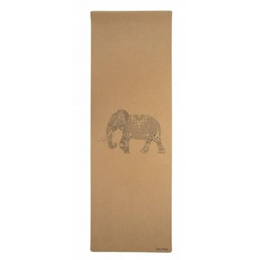 SHARP SHAPE CORK TRAVEL YOGA MAT ELEPHANT Jogamatka, hnědá, velikost