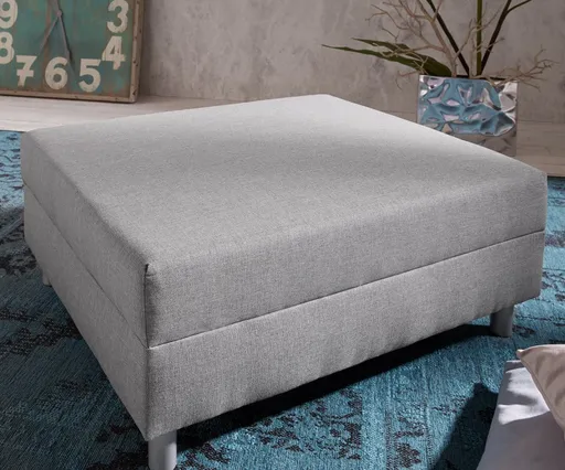 Taburet Clovis šedá Š98 x D83 šedá plochá tkanina Modul