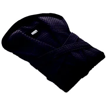 Möve Bavlněný župan s waflovým vzorem PIQUÉE s kapucí, šedý, M (4013165480033)