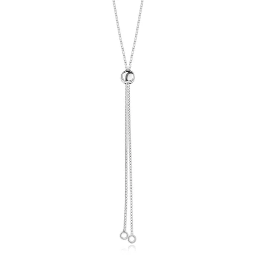 Náhrdelník ze stříbra 925 - celý kruh se dvěma kratšími řetízky