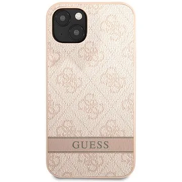 Guess PU 4G Stripe kryt pro Apple iPhone 13 mini Pink (GUHCP13SP4SNP)