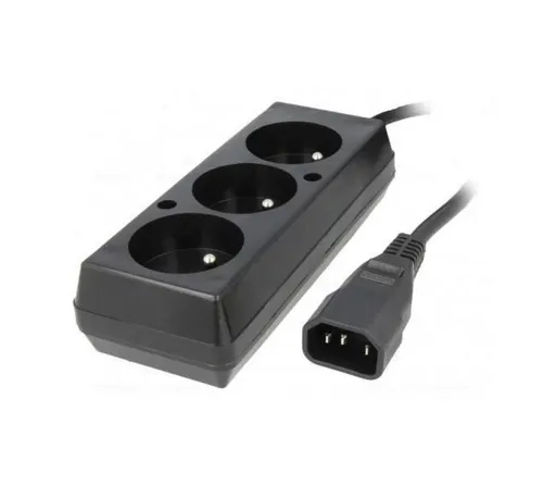 Prodlužovací přívod 3x230V pro UPS (IEC320-C14), 30cm