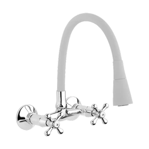 INVENA Nástěnná baterie ROMA flexibilní výtok, šedá BC-24-E5S-L