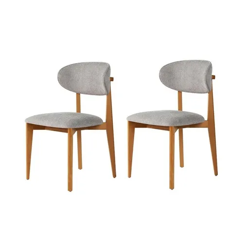 Sada jídelních židlí Lionte Grey and Dark Oak, 2 ks