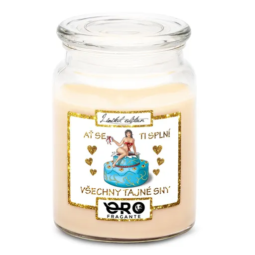 Svíčka Tajné sny – žena (Vůně svíčky: Vanilka)