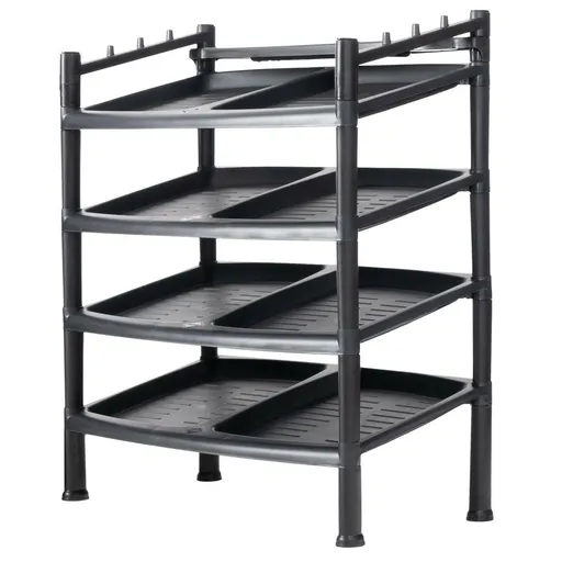 Botník 4 patra Black 52 x 34 x 67 cm