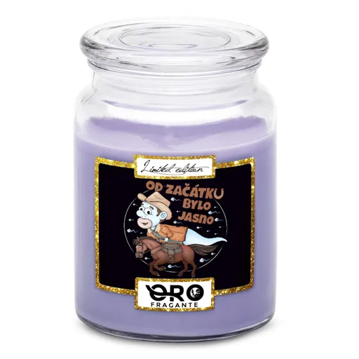 Svíčka Koňařská spermie – muž (Vůně svíčky: Levandule)