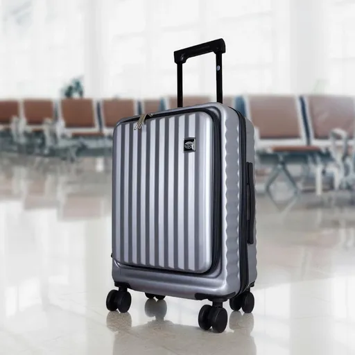 PM Euro-Trading Cestovní kufr Lisbon, stříbrný