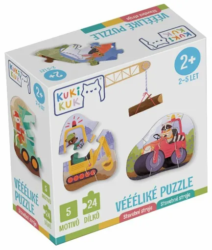 KukiKuk Véééliké puzzle Stavební stroje