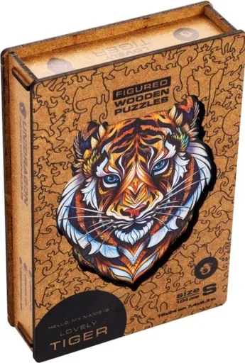 Unidragon dřevěné puzzle - Tygr, velikost S
