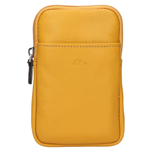 Dámská kožená kabelka na mobil a doklady Katana Anastesa - žlutá